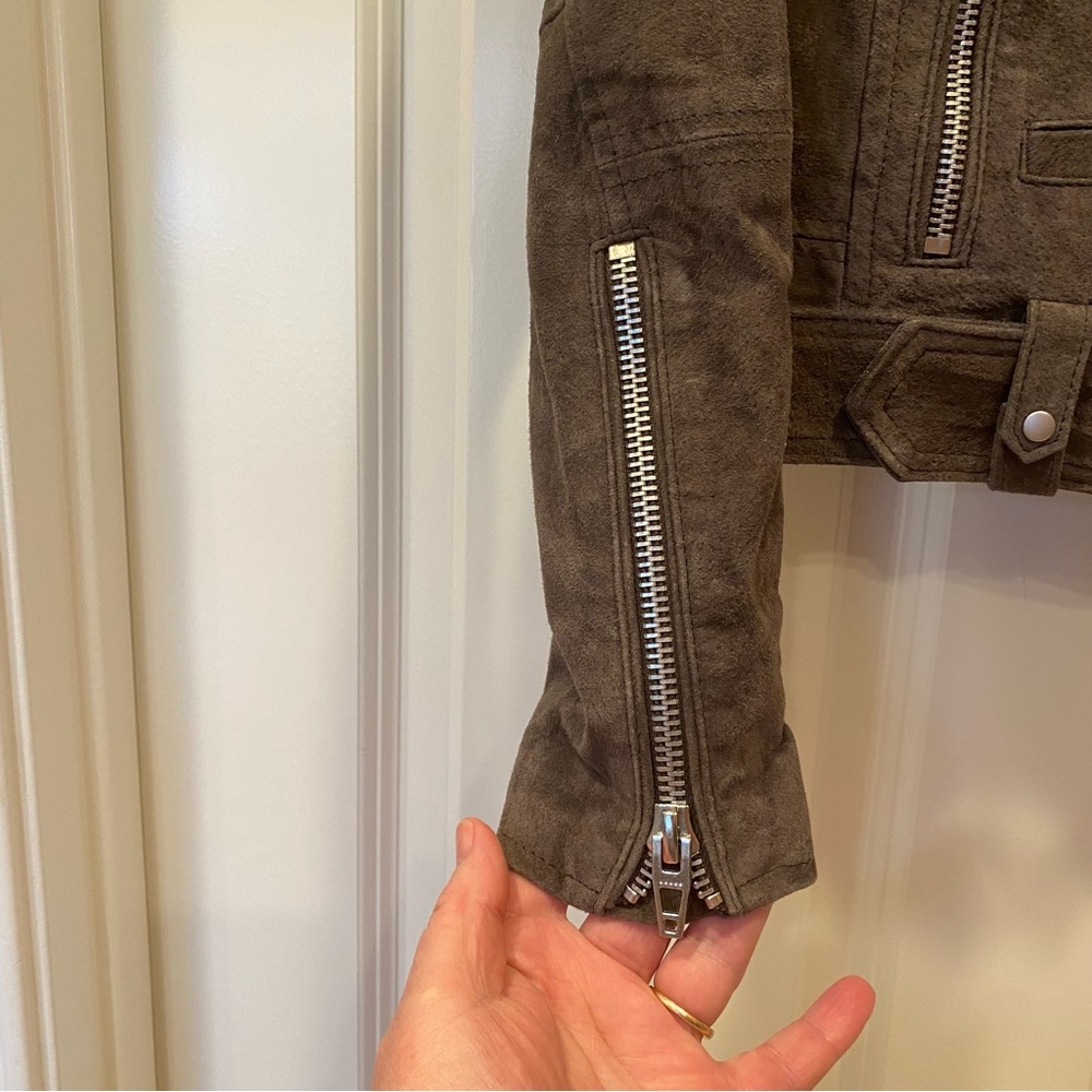 NWT [BLANKNYC] Cropped Suede Leather Motorcycle Jackets - Picture 15 of 16